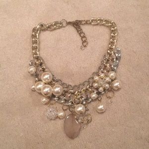 Anthropologie Pearl Statement Necklace